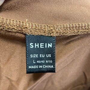 SHEIN Brown Short Sleeve Tee